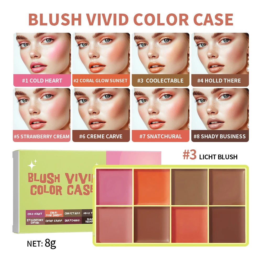 Blush Eyebrow Cream Highlighter Palette Matte Shimmer Makeup Cosmetics - 48