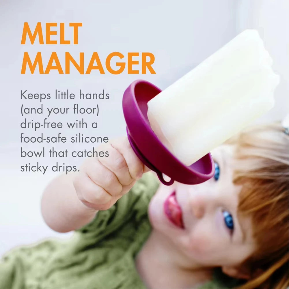 Drip Free Popsicle Holder Silicone Reusable Ice Cream Catcher for Kids
