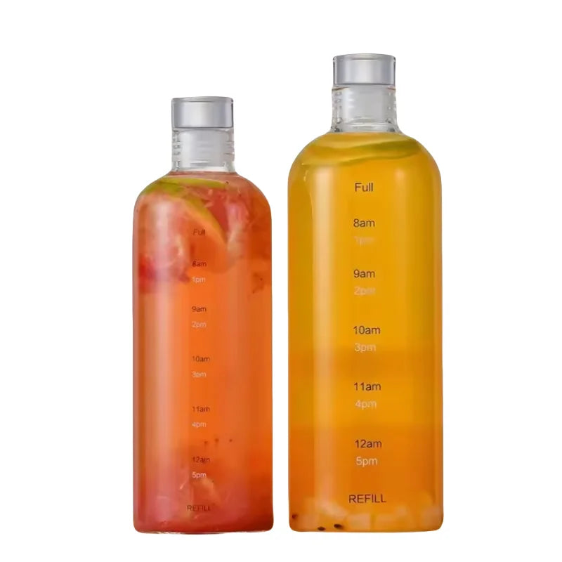 Motivational Time Marker Water Bottle Portable Sport Drinking Cup 750ml