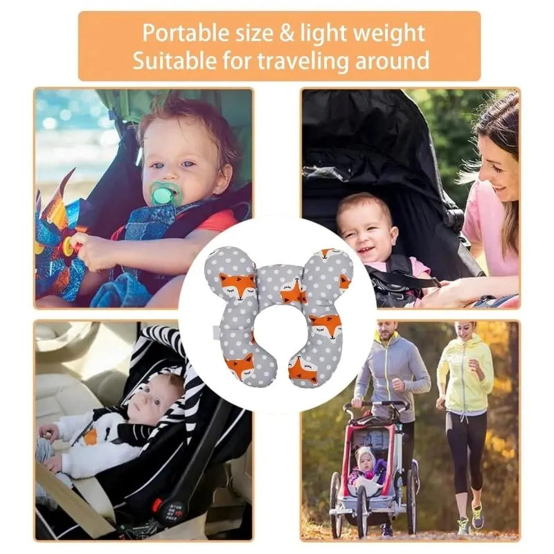 Baby Travel Neck Pillow U Shaped Support for Car Seat and Stroller