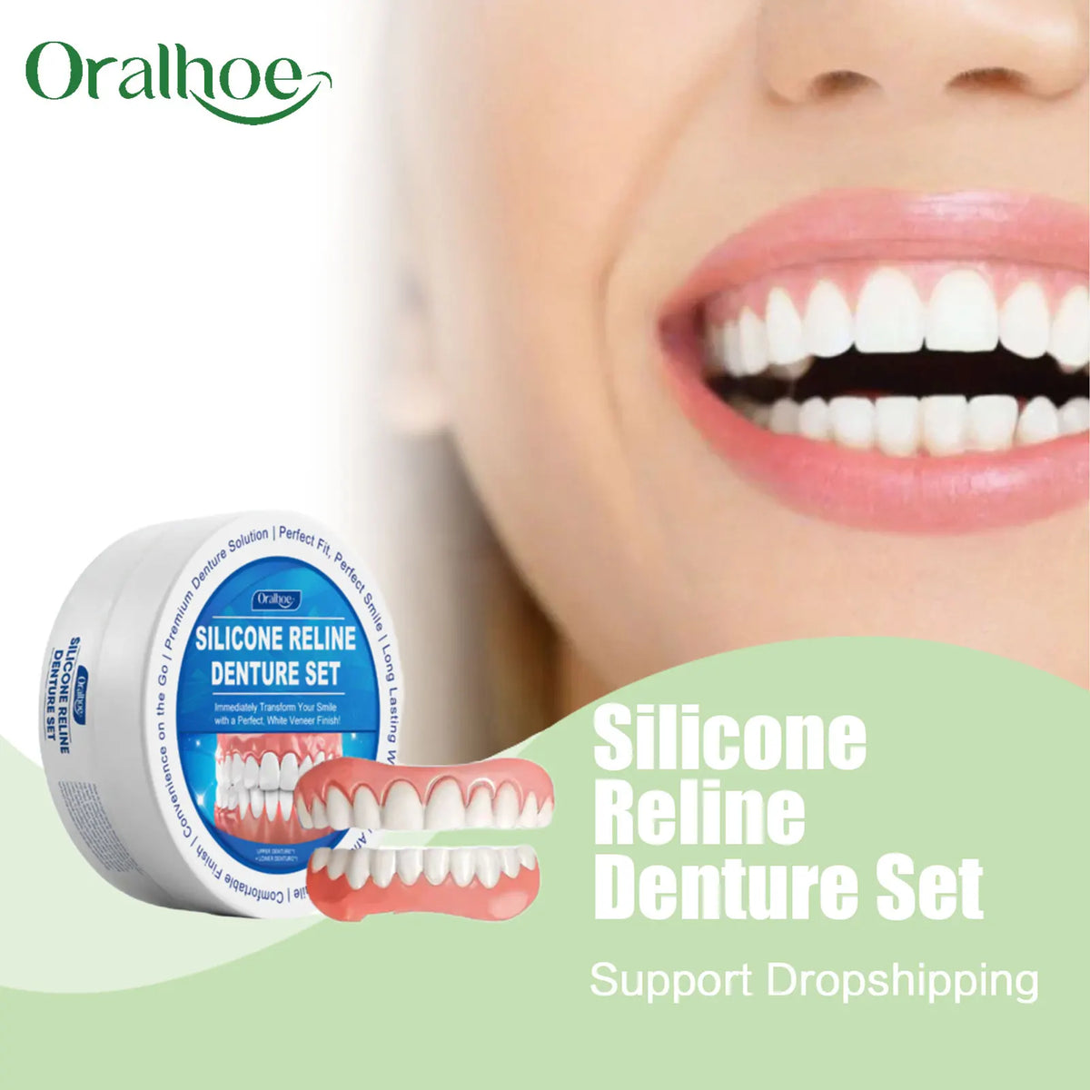Soft Silicone Denture Reline Kit Temporary Dental Repair