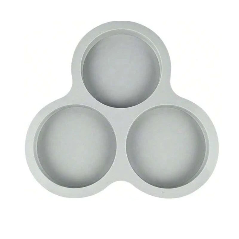 Silicone Air Fryer Mold 3 Cavity Muffin Cupcake Baking Pan Tray