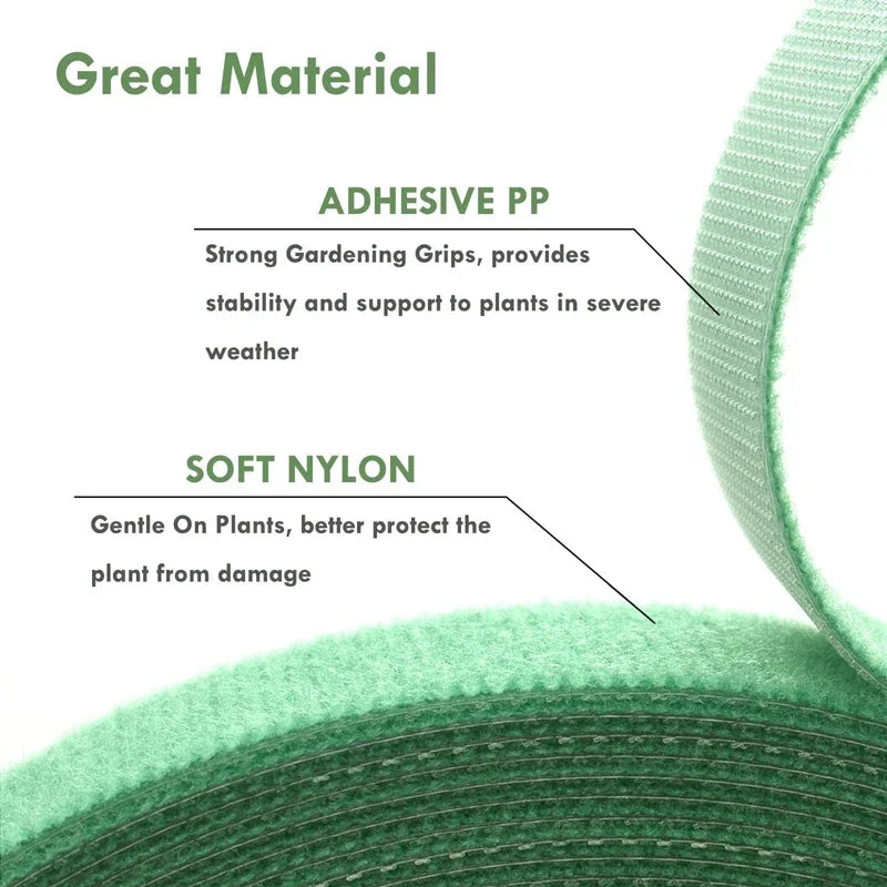 Adjustable Plant Ties Green Gardening Cable Straps for Climbing Vines - 4