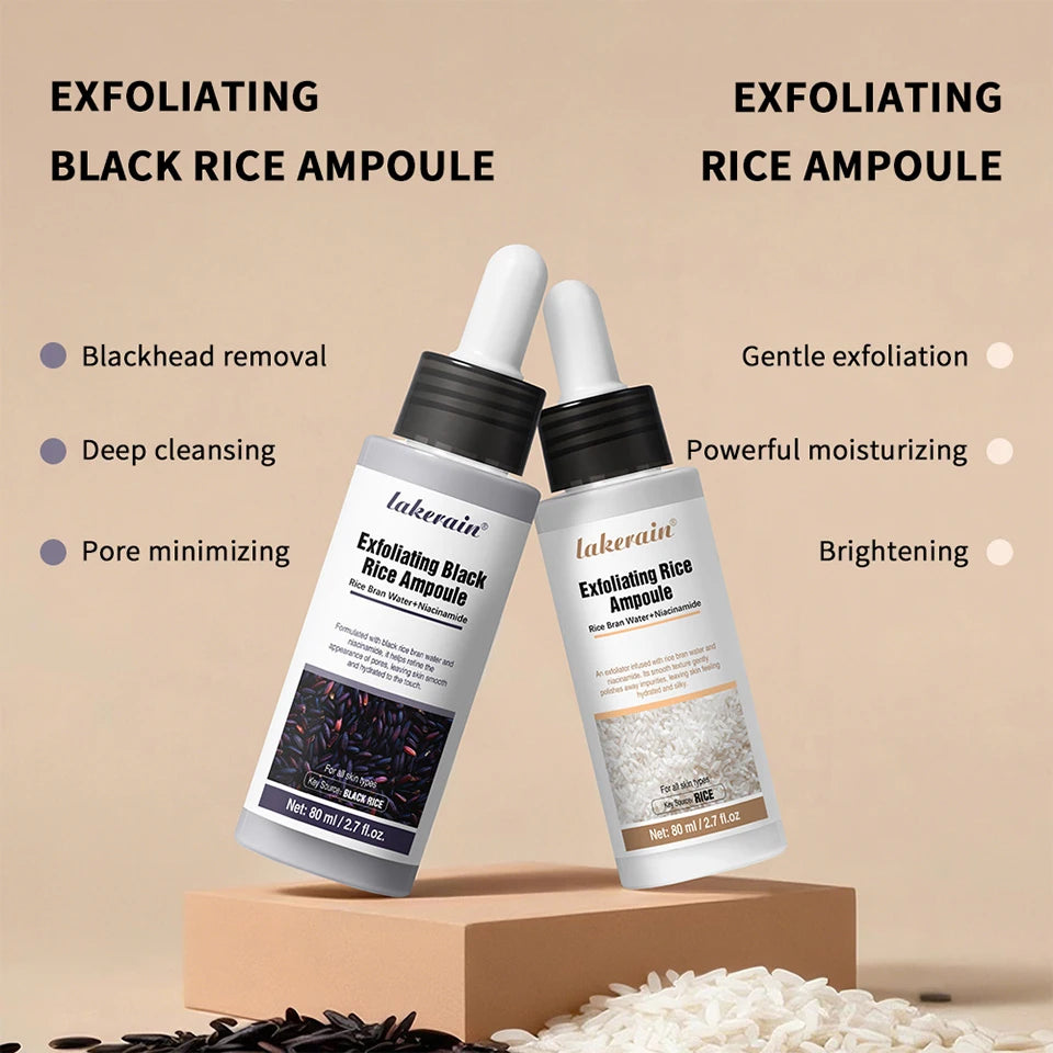 White Black Rice Exfoliating Serum Peeling Hydrating Toner - 9