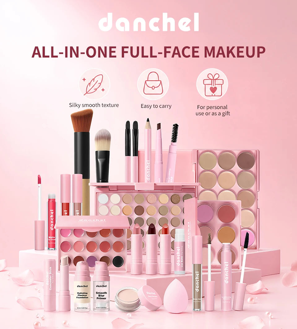 All In One Makeup Kit Full Cosmetics Set Palette Brush Gift - 7