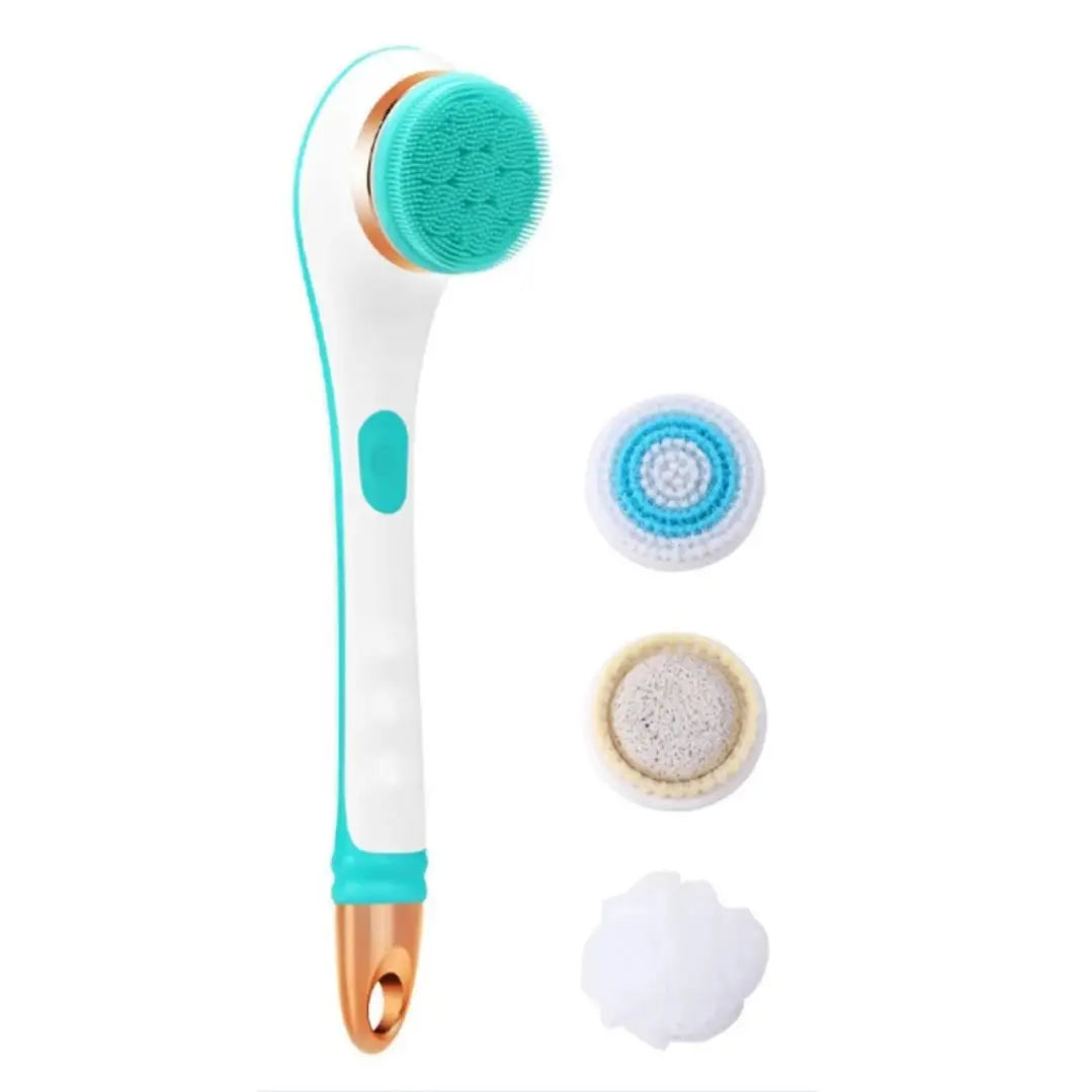 Electric Shower Bath Brush Long Handle Body Scrubber Exfoliating Tool - 1
