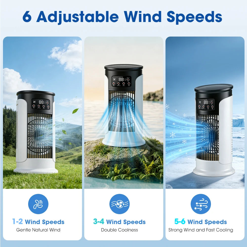 Portable USB Mini Air Conditioner & Desktop Misting Fan - 2