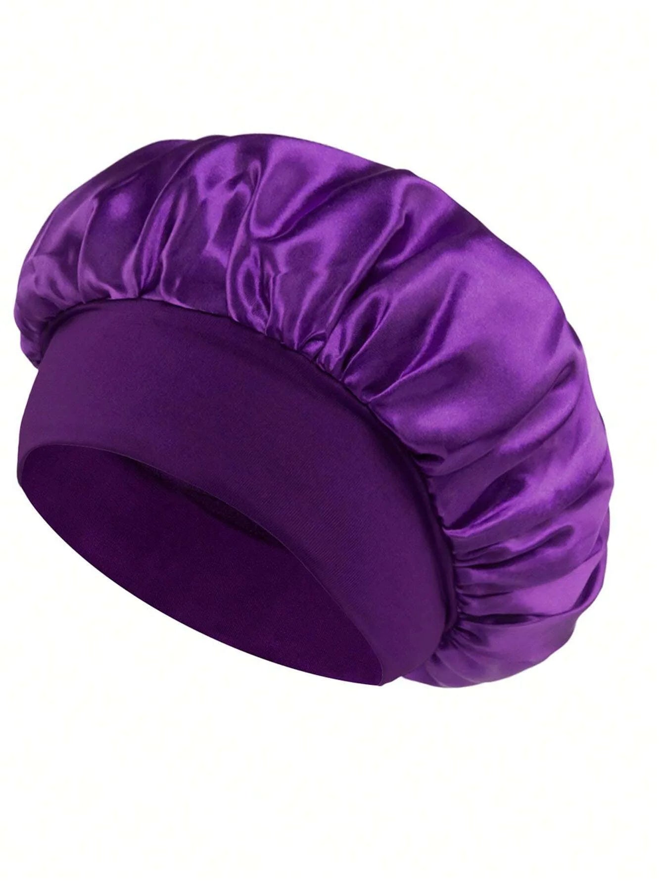Satin Silk Sleep Cap Wide Band Hair Bonnet for Sleeping and Styling