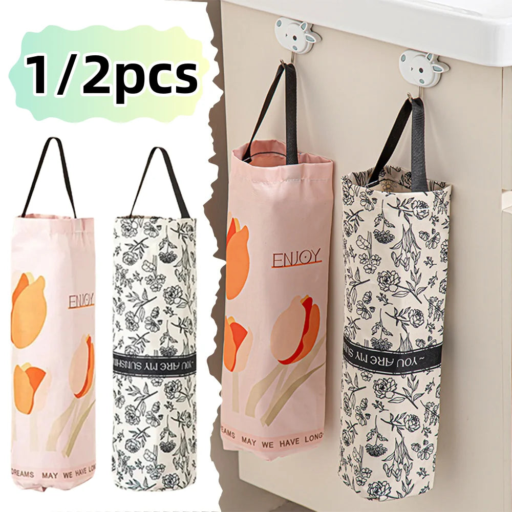 Wall Mounted Grocery Bag Dispenser Plastic Bag Storage Organizer Holder - 1