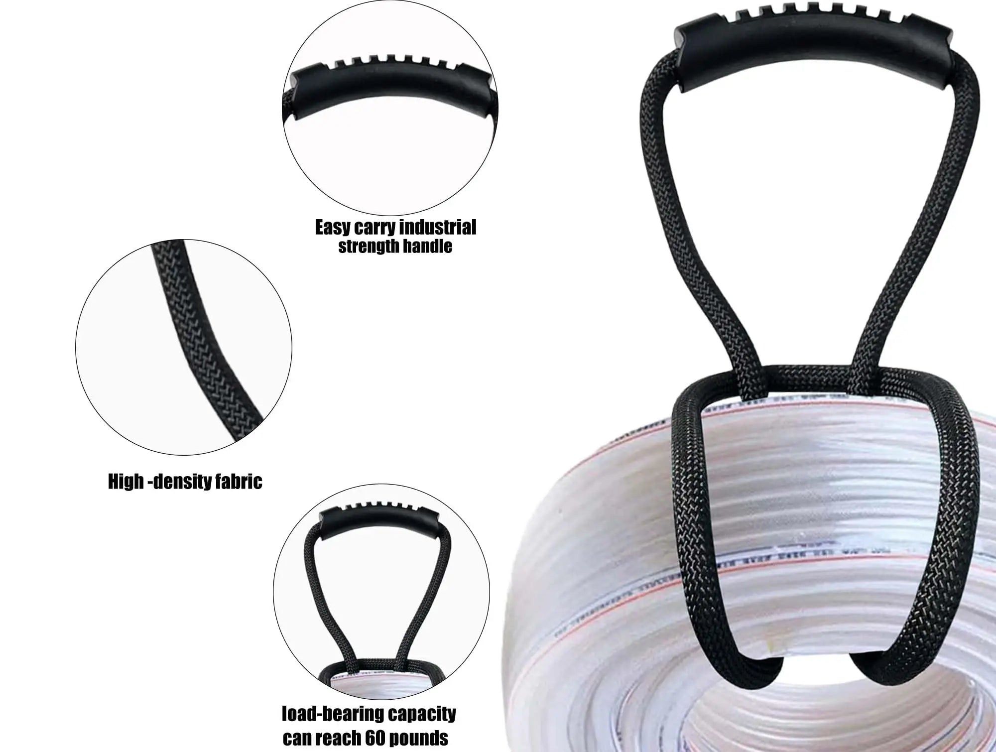 Heavy Duty Storage Strap with Handle for Extension Cords Hoses Cables - 4