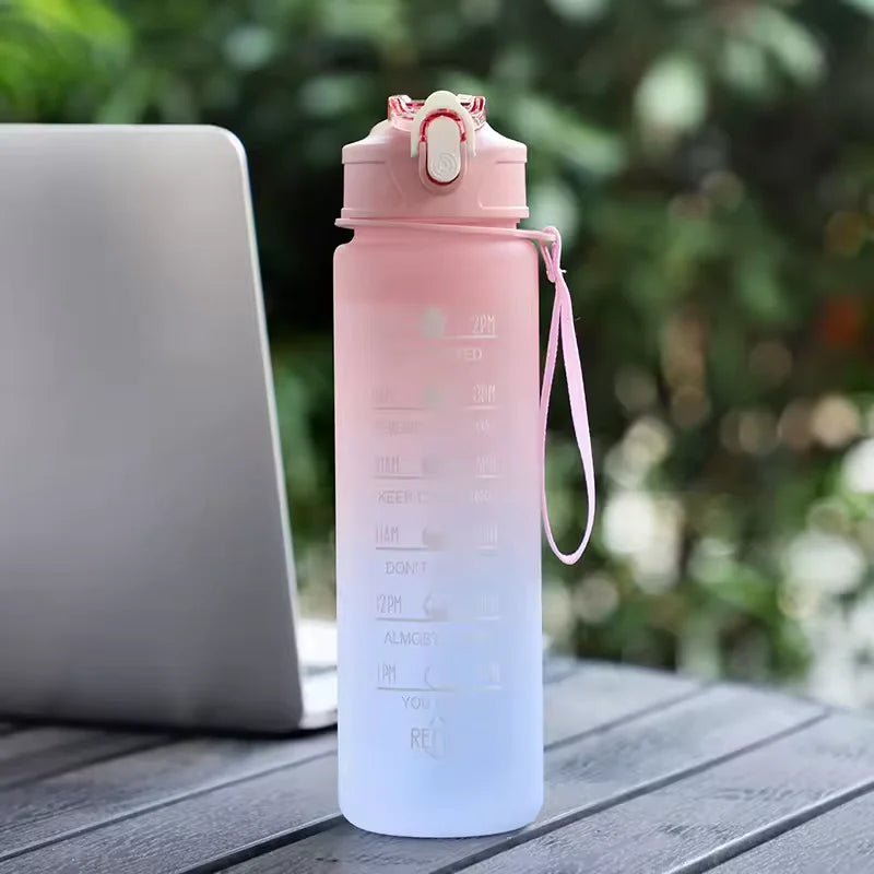750ml Gradient Sports Water Bottle with Straw and Time Marker - 9
