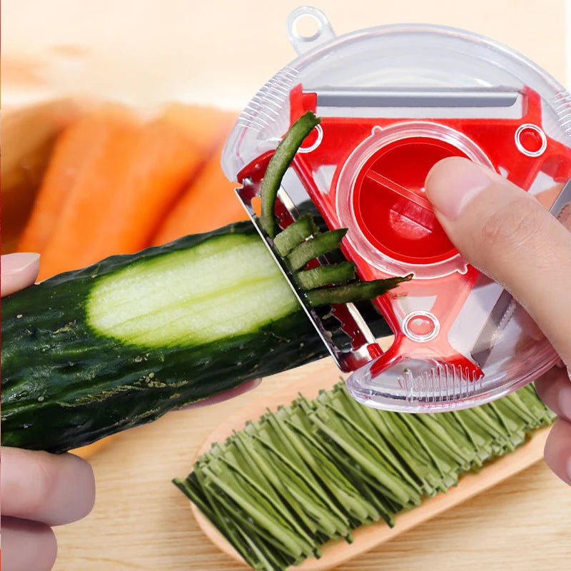 Manual Vegetable Spiralizer Hand Crank Slicer Julienne Kitchen Tool