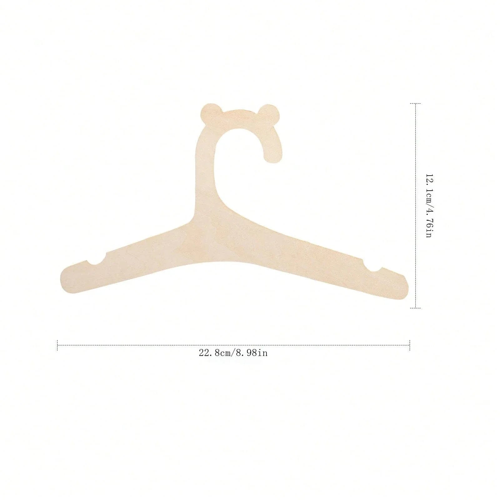 Wooden Baby Clothes Hangers Cute Bear Kids Clothing Organizer Rack