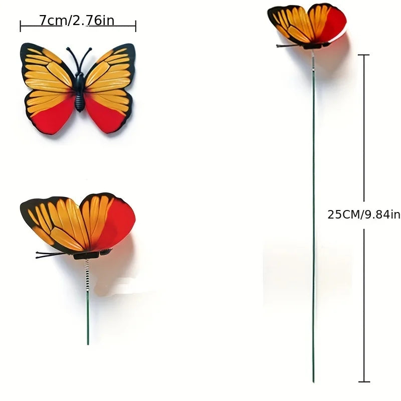 3D Artificial Butterfly Garden Stakes Waterproof Plant Pot Decorations - 8