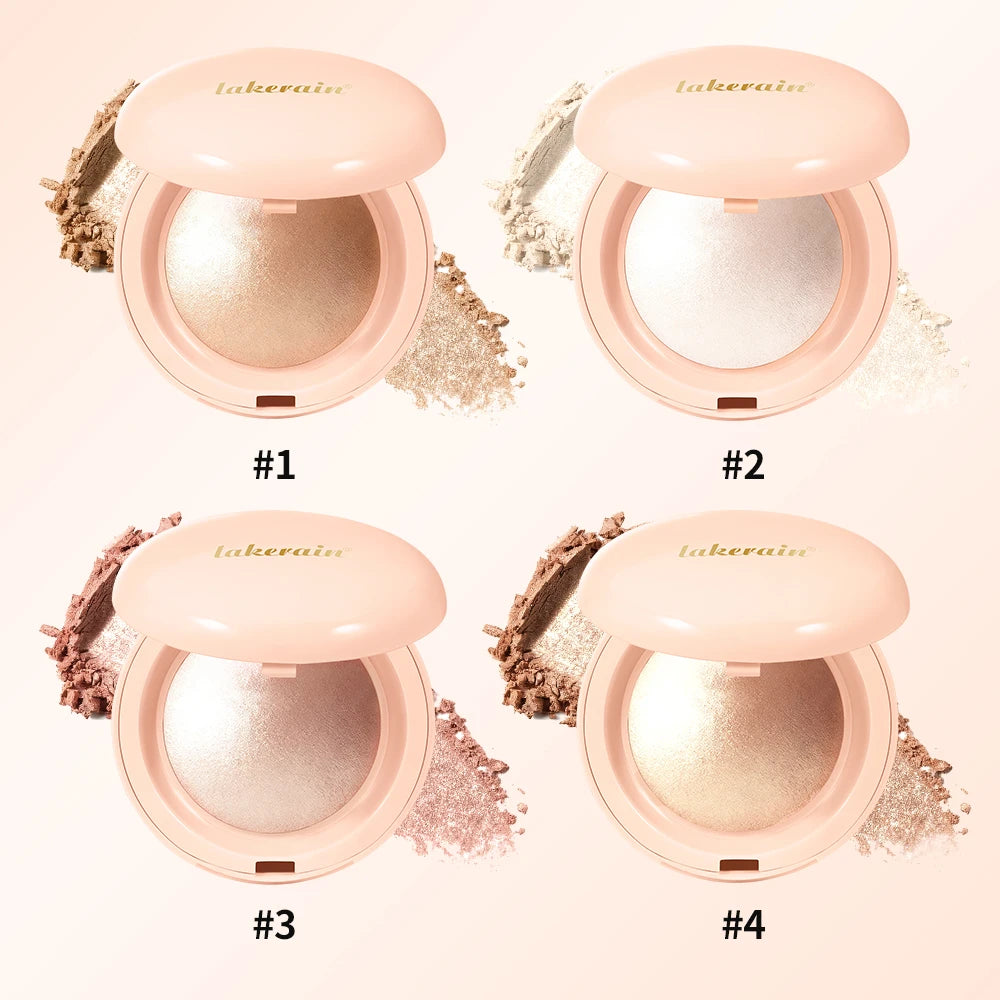 Baked Highlighter Powder Pearl Shimmer Natural Radiant Glow Makeup - 1