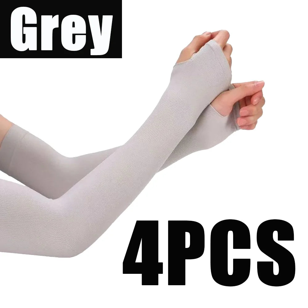 UV Protection Arm Sleeves Cooling Sunblock Covers for Sports Cycling