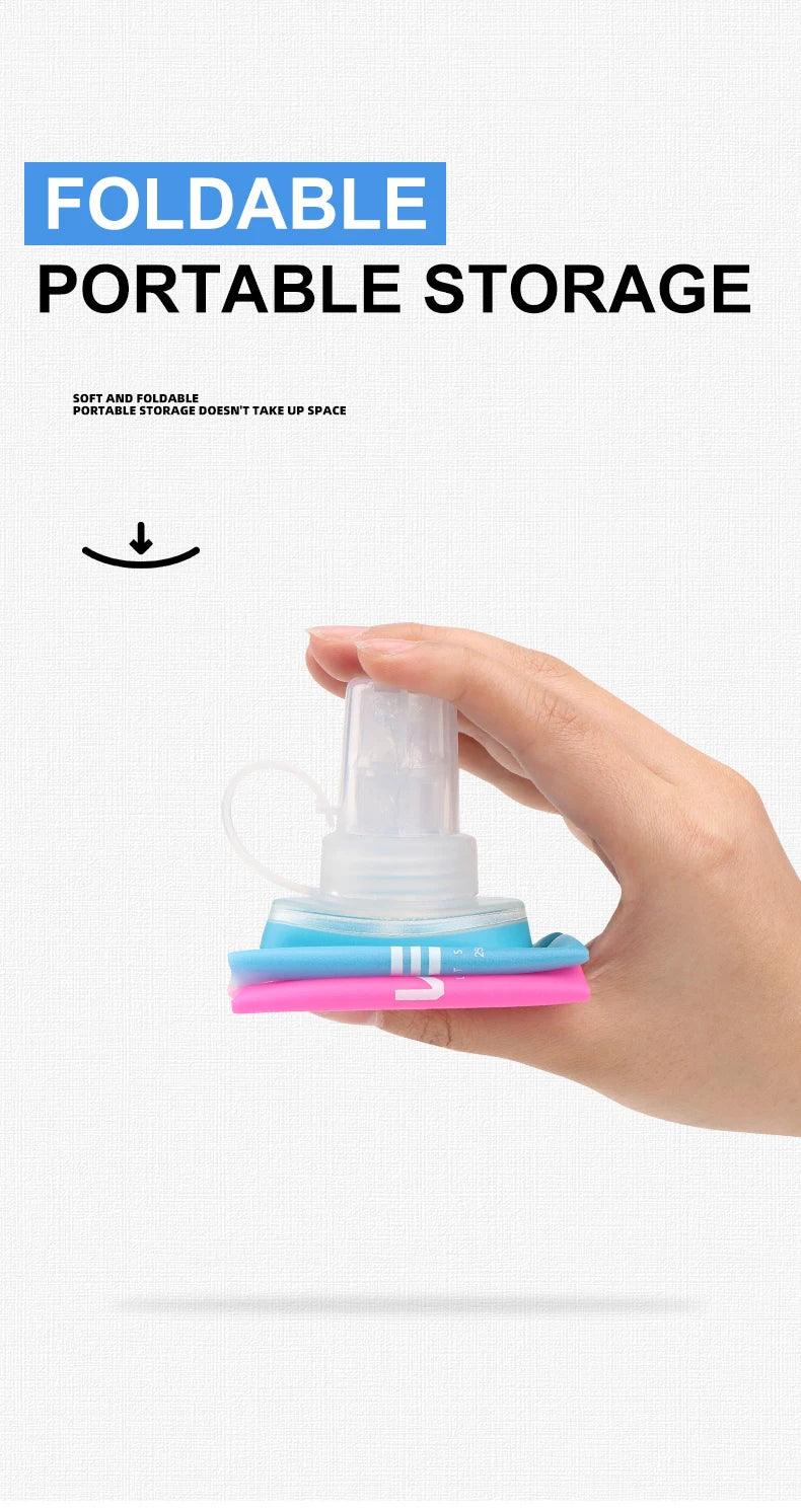 Foldable TPU Soft Flask Water Bottle for Running Hiking and Fitness - 10
