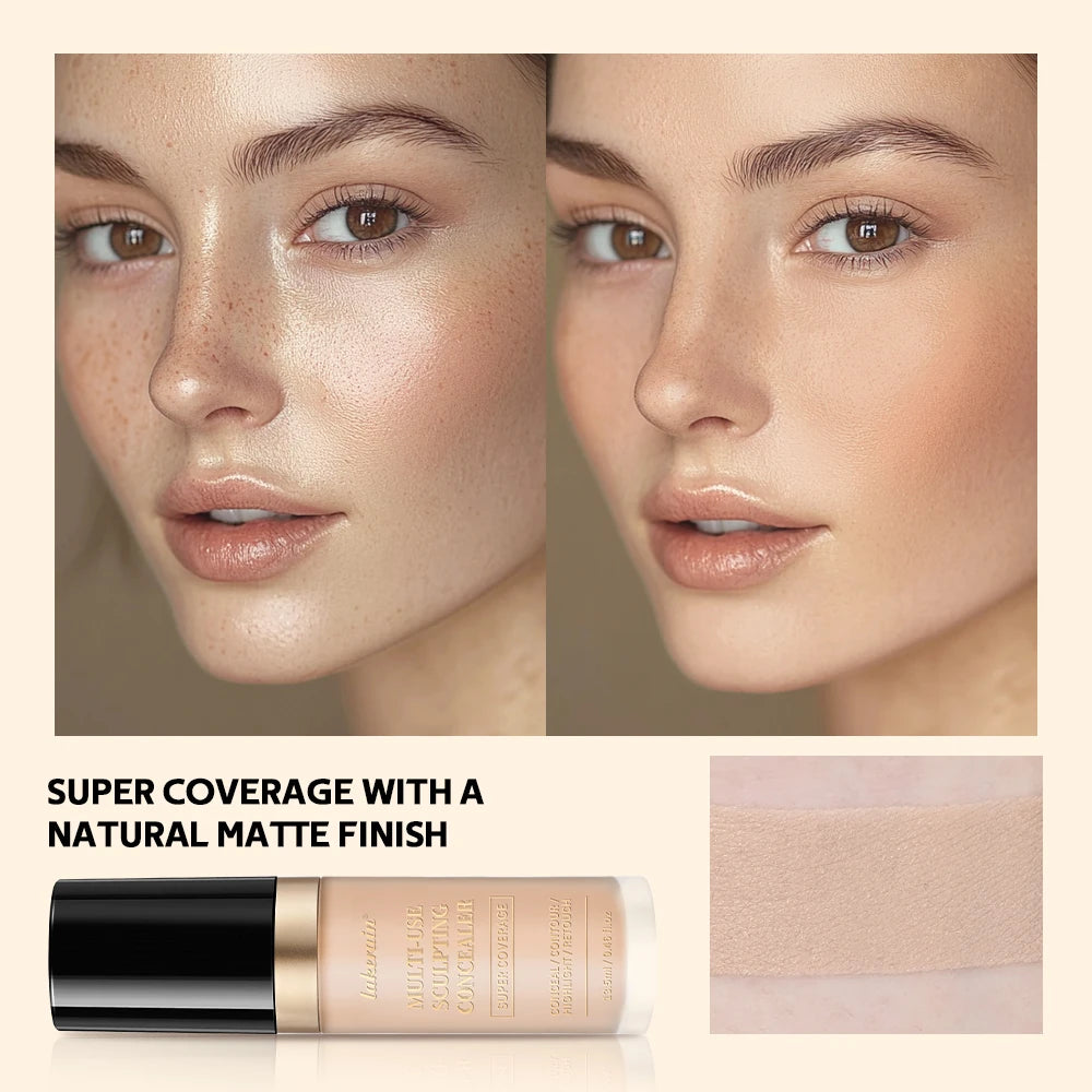 Lakerain Waterproof Concealer Matte High Coverage Liquid Foundation - 4