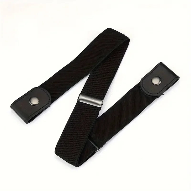 Invisible Elastic Belt Buckle Free Stretch Waistband for Jeans