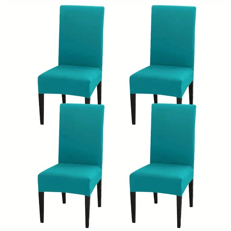 Elastic Dining Chair Covers Set Soft Stretch Slipcovers for Home Hotel - 11
