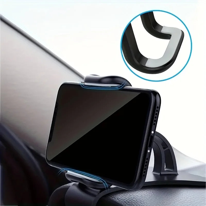 Car Dashboard Phone Holder Clip Rotary Navigation Mount Stand
