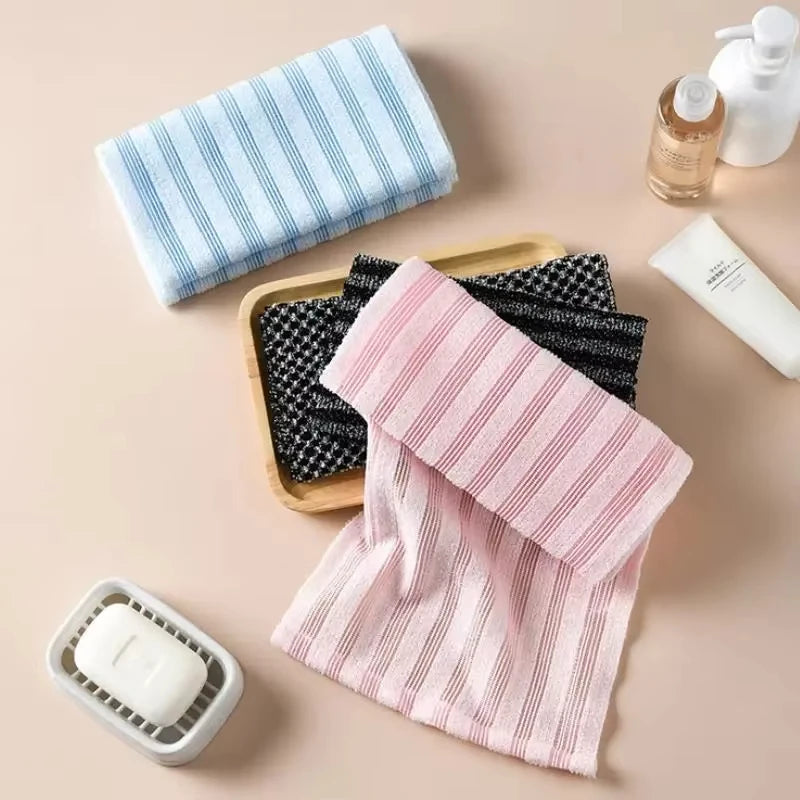 Extra Long Exfoliating Shower Towel Body Scrubber Bath Washcloth 100cm