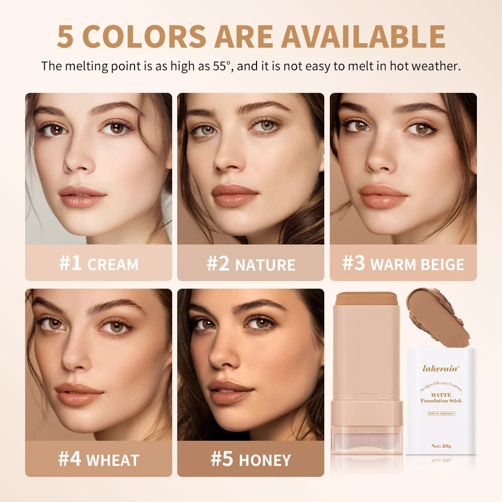 Matte Foundation Stick With Brush Concealer Makeup
