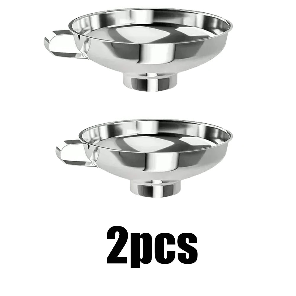 Stainless Steel Wide Mouth Canning Funnel for Kitchen Liquid Jar Filling - 20