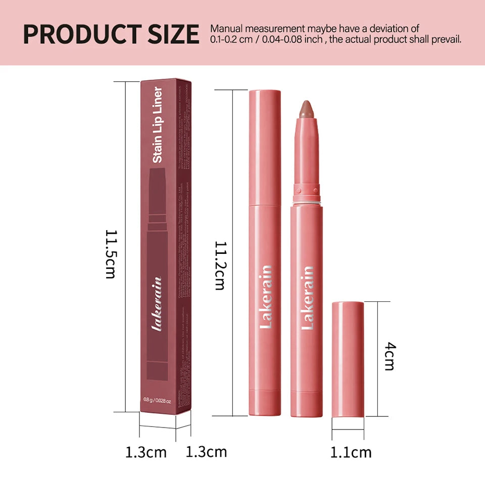 Stain Lip Liner Pencil Waterproof Long Lasting Matte Lip Contour Pen