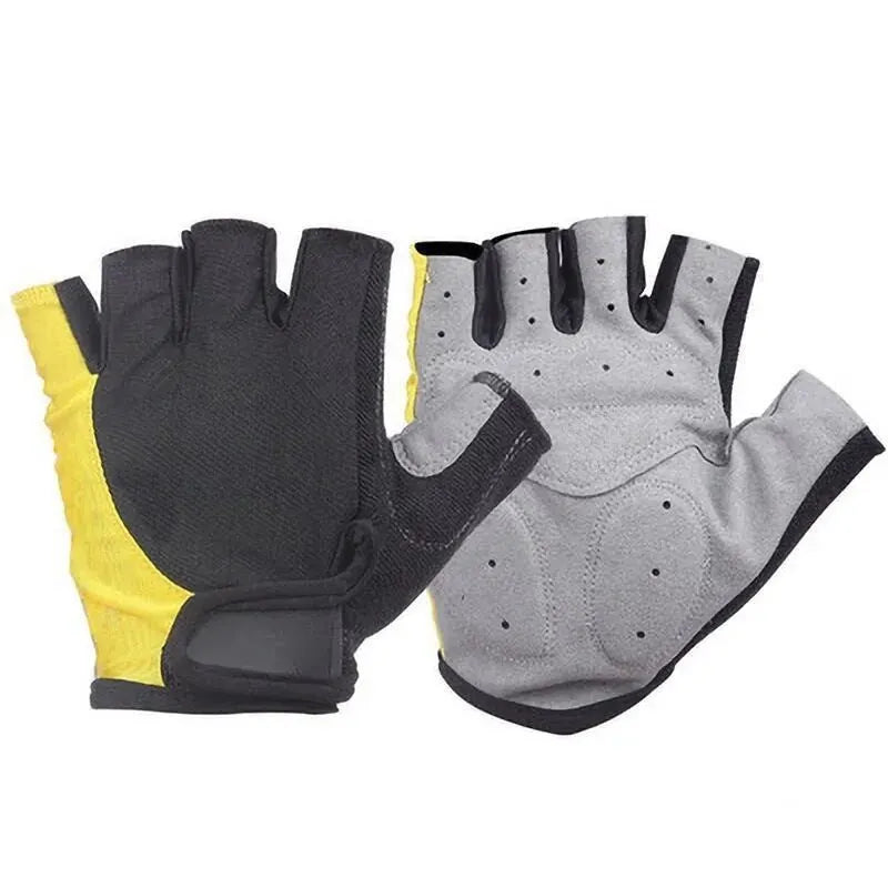 Breathable Half Finger Cycling Gloves Anti Slip Shockproof Bike Mitts