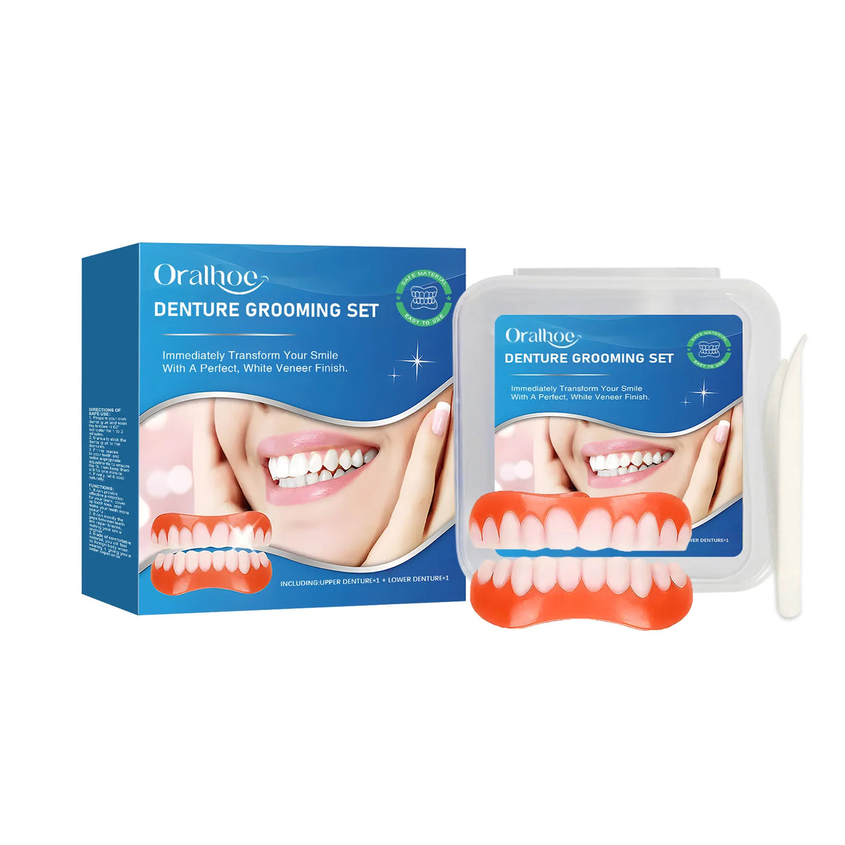Silicone Dentures Full Set False Teeth Veneers