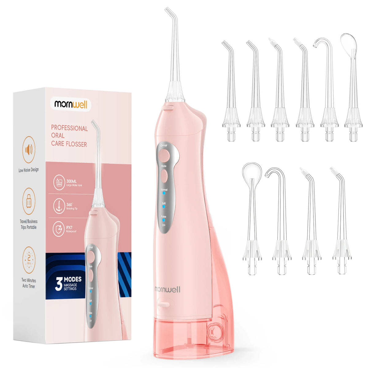 Mornwell D52 Rechargeable Portable Water Flosser Teeth Cleaner