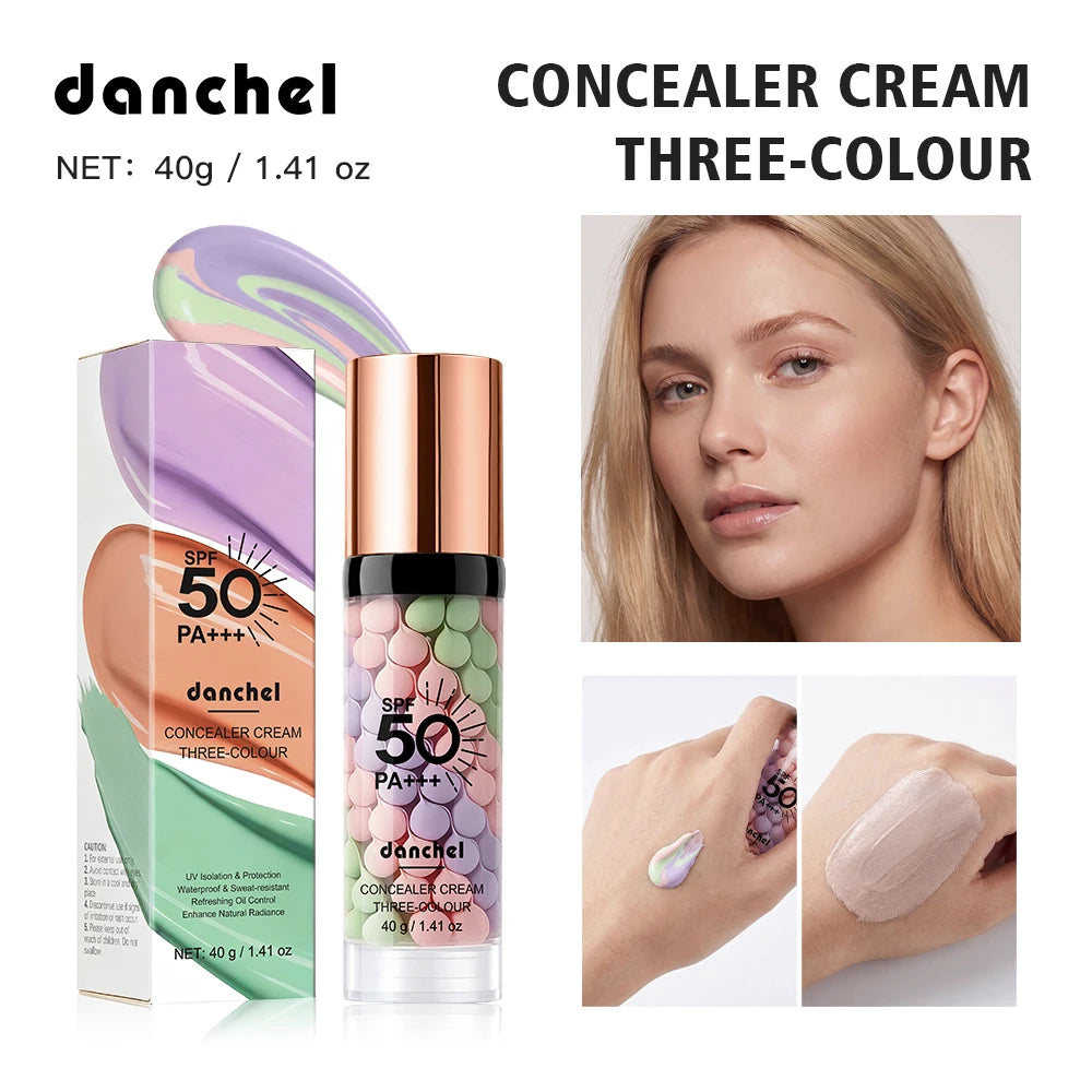 3 Color Correcting Concealer Cream SPF50 Makeup Primer Base - 21
