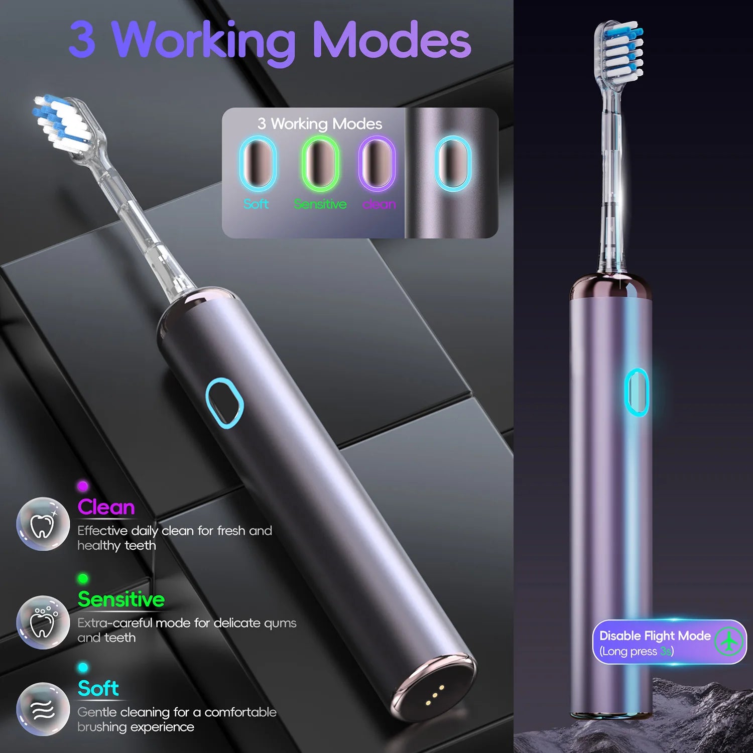 Mornwell Water Flosser & Electric Toothbrush Combo - 5