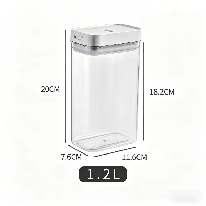 Transparent Airtight Food Storage Container Kitchen Grain Pasta Jar - 15