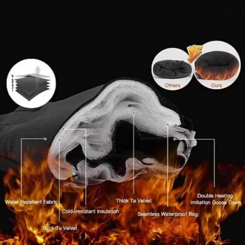 Waterproof Winter Cycling Gloves Touch Screen Thermal Warm Gloves - 5
