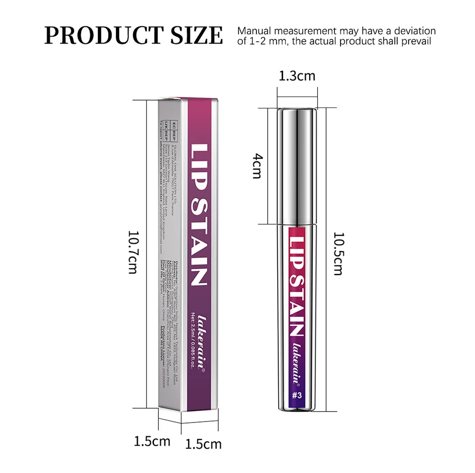 Lakerain Peel Off Lip Stain Long Lasting Waterproof Lip Tint Set