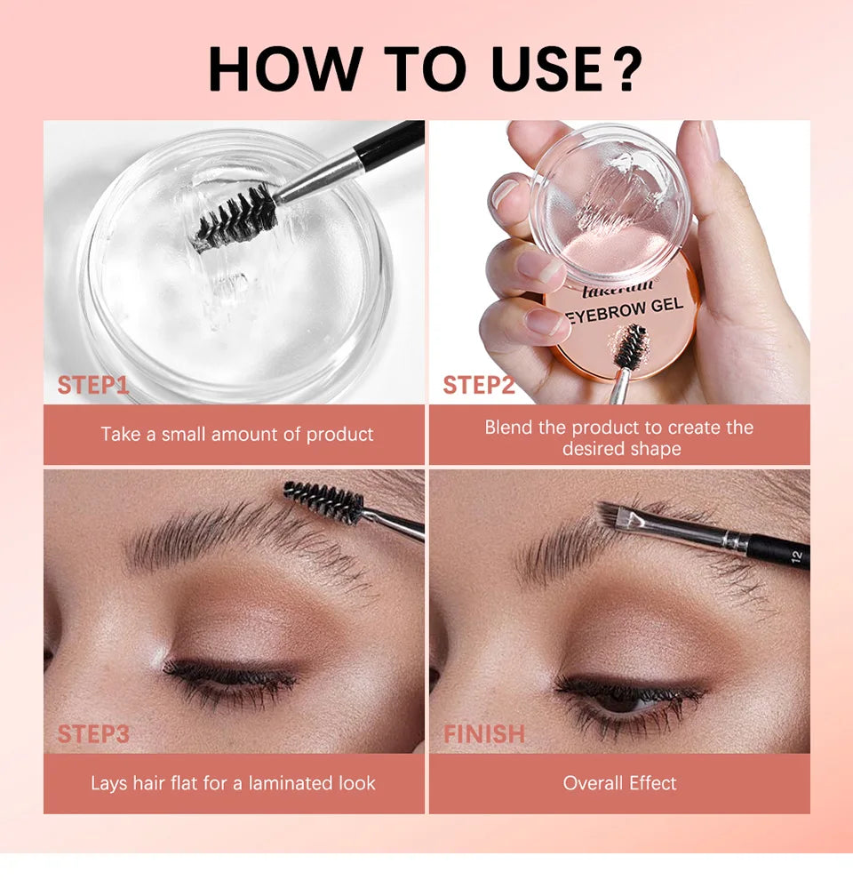 Waterproof Eyebrow Styling Gel Natural Brow Sculpt Soap Wax Pomade - 13