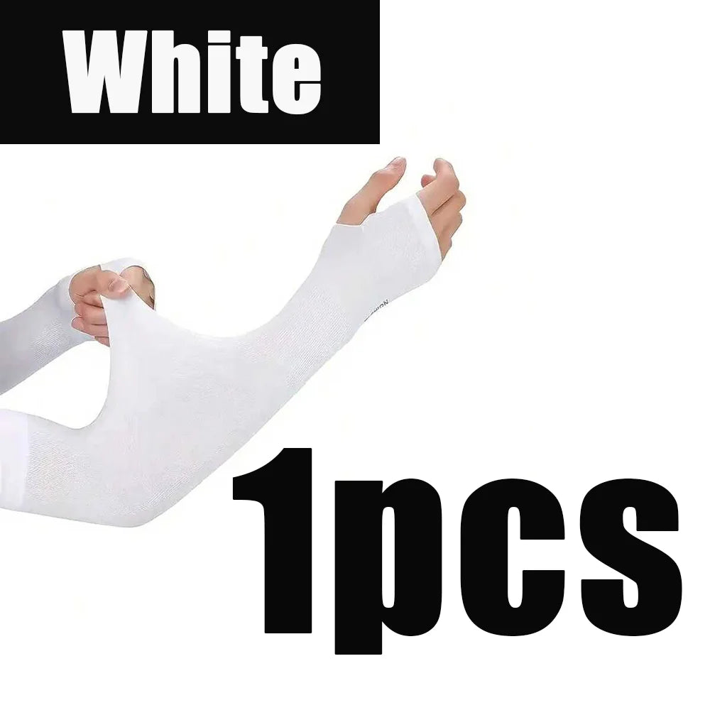 UV Protection Arm Sleeves Cooling Sunblock Covers for Sports Cycling