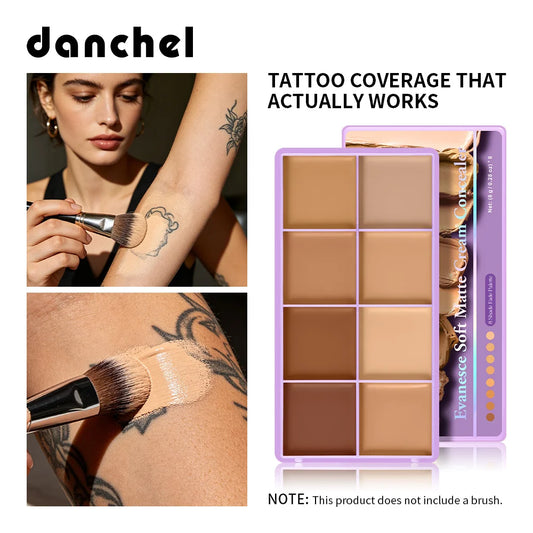 8 Shade Cream Concealer Palette Waterproof Full Coverage Makeup Kit