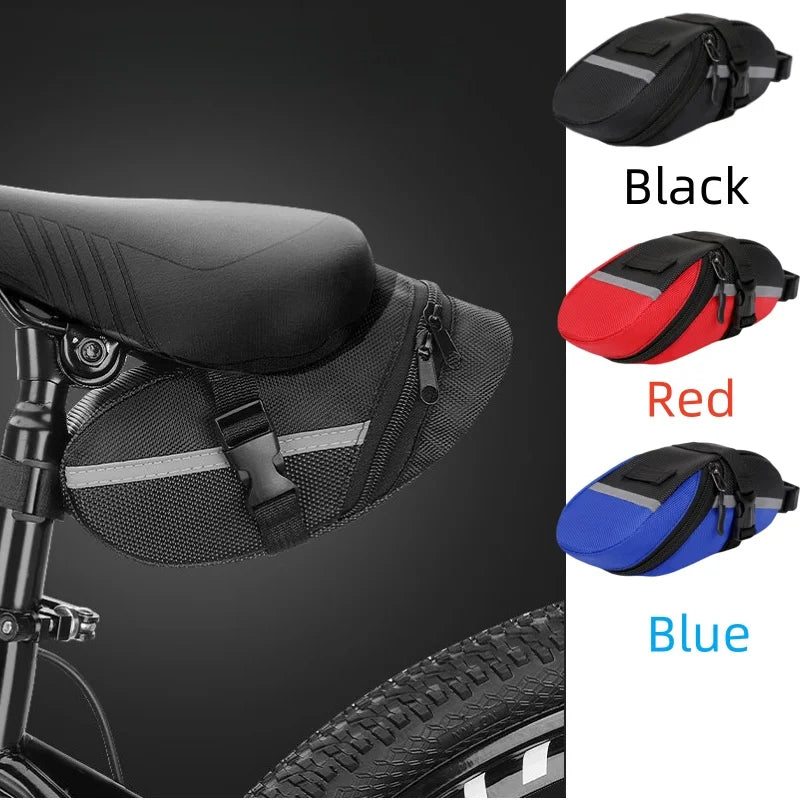 Bicycle Saddle Bag Under Seat Storage Pouch for Road and Mountain Bikes - 1