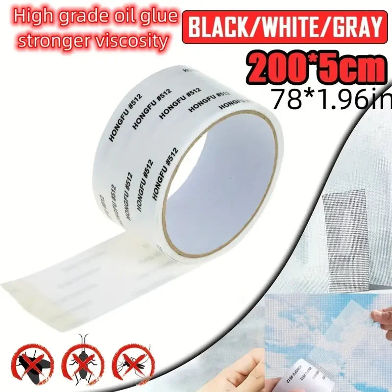 Screen Repair Tape - Window Mesh Patch Kit for Holes and Tears