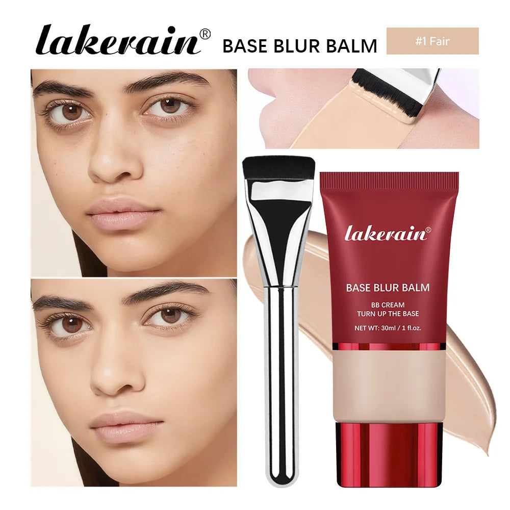Blur Base Balm BB Cream with Applicator Brush Foundation Makeup - 9