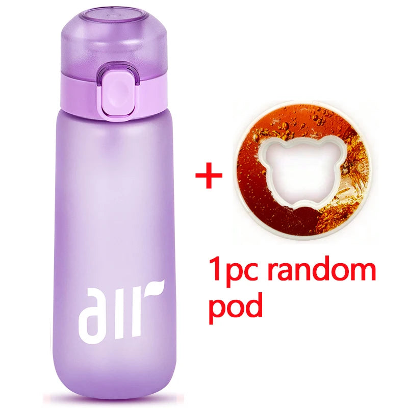 650ml Scented Air Water Bottle with Flavor Pods Leakproof Sports Cup