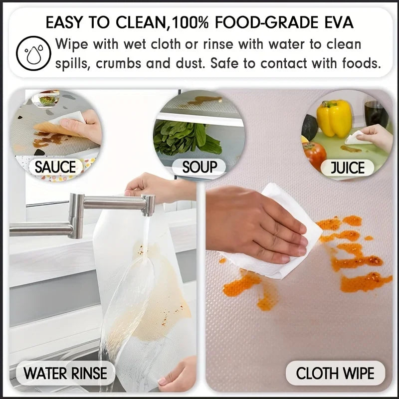 4PCS Refrigerator Liner Mats Waterproof Washable Fridge Drawer Pads - 5