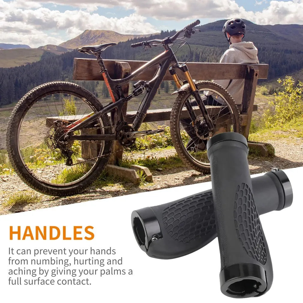 Ergonomic MTB Bicycle Handlebar Grips Anti-Slip Rubber Lock-On Cycling