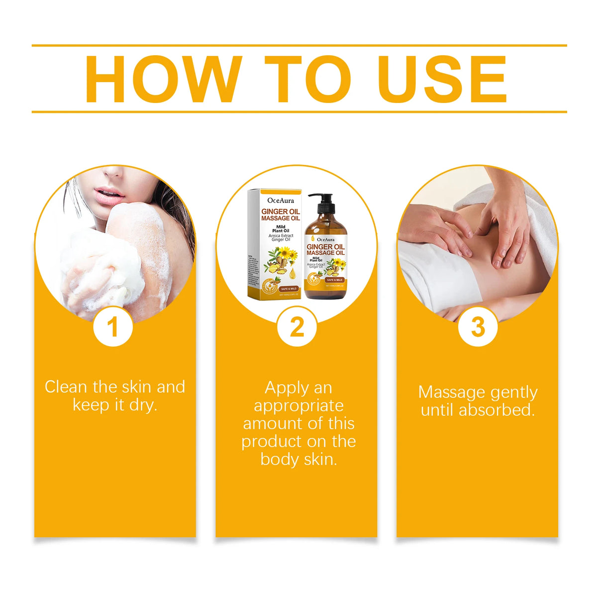 Ginger Massage Oil Body Relaxing Essential Oil