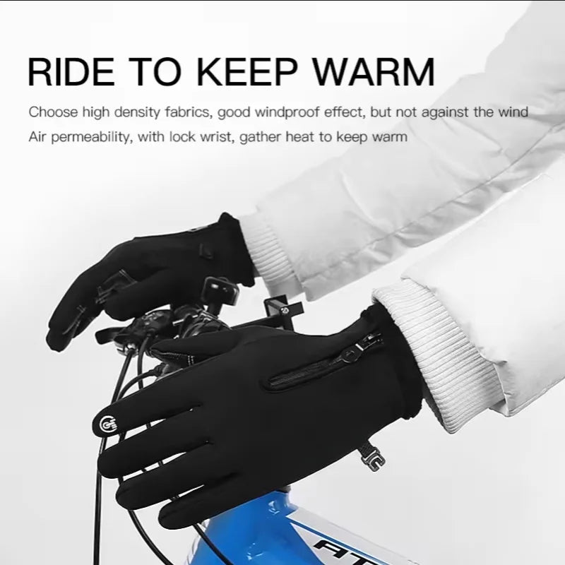 Mens Waterproof Thermal Winter Gloves Touch Screen Motorbike Riding Gear - 4