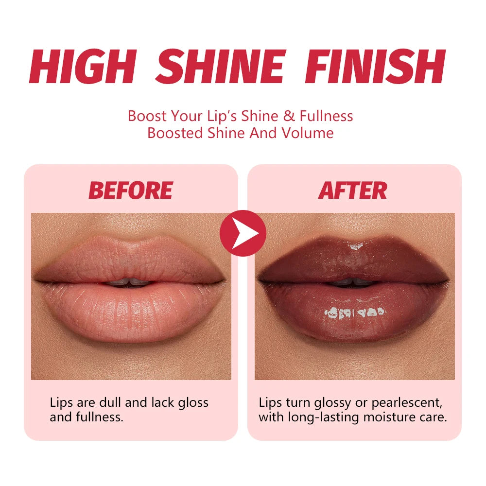 Lakerain Plumping Lip Gloss Hydrating Mirror Shine Lip Gloss - 10