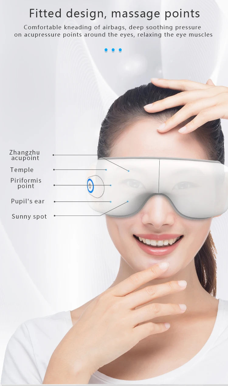 VIMYSHOW Rechargeable Air Pressure Eye Massager & Vibration Mask - 10